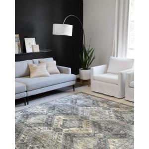Loloi II Skye Collection SKY-13 Natural/Sand 7′-6″ x 9′-6″ Area Rug(Graphite / Silver)