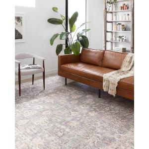 Loloi II Skye Collection SKY-13 Natural/Sand 7′-6″ x 9′-6″ Area Rug(Grey / Apricot)