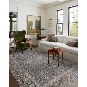 Loloi Jean Stoffer Bradbury Collection, Midnight & Multi, 2′-6″ x 8′-0″ Runner Rug – Modern & Traditional Area Rugs for Living Room Bedroom Entryway & Hallway No Shed High Traffic Area Decor Rug(Midnight / Multi)
