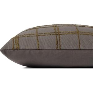 Loloi Jean Stoffer x Edward Collection PJS0010 Charcoal/Olive 18” x 18” Cover Only Pillow(Charcoal / Olive)