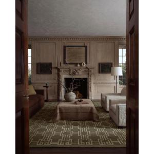 Loloi Jeremiah Brent Barrow Collection BAR-02 Moss/Beige 2′-3″ x 3′-9″ Accent Rug(Moss / Beige)