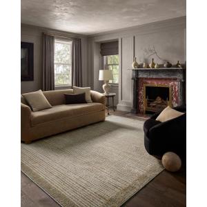Loloi Jeremiah Brent Bleecker Collection BLE-05 Natural/Charcoal 5′-3″ x 7′-6″ Area Rug(Sand / Charcoal)