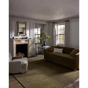 Loloi Jeremiah Brent Greenwich Collection GRN-01 Brown 5′-0″ x 7′-6″ Area Rug(Sage)