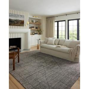 Loloi Kamala Collection KAM-05 Grey/Multi 5′-3″ x 7′-9″ Area Rug(Charcoal / Ivory)