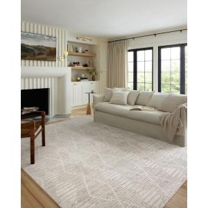 Loloi Kamala Collection KAM-05 Grey/Multi 5′-3″ x 7′-9″ Area Rug(Ivory / Silver)
