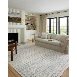Loloi Kamala Collection KAM-05 Grey/Multi 5′-3″ x 7′-9″ Area Rug(Sky / Dove)