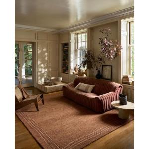 Loloi Leanne Ford Craven Collection CVN-02 Spice/Rose 2′-6″ x 9′-9″ Runner Rug Geometrical, Patterned, Neutral, Hallway, Kitchen, Mudroom, and Bathroom(Spice / Rose)