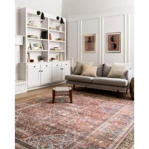Loloi Loren Collection LQ-03 Sand/Taupe 8′-4″ x 11′-6″ Area Rug(Brick / Midnight)