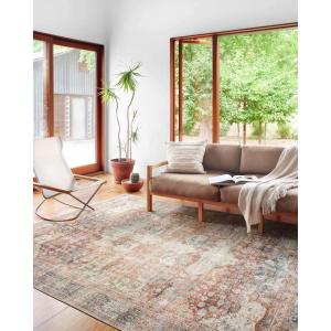 Loloi Loren Collection LQ-03 Sand/Taupe 8′-4″ x 11′-6″ Area Rug(Brick / Multi)
