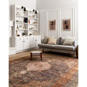Loloi Loren Collection LQ-03 Sand/Taupe 8′-4″ x 11′-6″ Area Rug(Plum / Multi)
