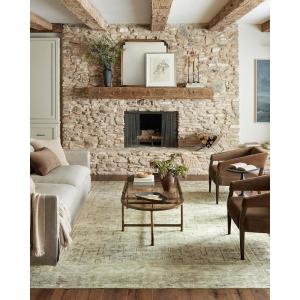 Loloi Magnolia Home by Joanna Gaines Banks Collection BAN-04 Brick/Ivory 8′-6″ x 11′-6″, .13″ Pile Height, Machine Washable, Area Rug(Natural / Granite)