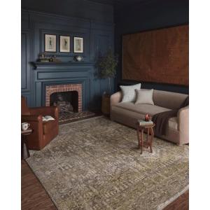 Loloi Magnolia Home by Joanna Gaines Junie Collection JUE-06 Lagoon/Natural 7′-10″ x 10′-2″, .38″ Pile Height, Area Rug(Moss / Natural)