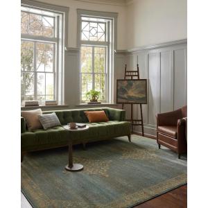 Loloi Magnolia Home by Joanna Gaines Mona Collection MOA-02 BARK/Multi 10′-0″ x 14′-0″ Area Rug(Aqua / Wheat)