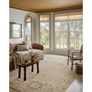 Loloi Magnolia Home by Joanna Gaines Pace Collection PAC-04 Natural/Multi 5′-3″ x 7′-6″ Area Rug(Apricot / Multi)