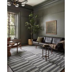 Loloi Magnolia Home by Joanna Gaines Rae Collection RAE-04 Natural/Ivory 9′-3″ x 13′ Area Rug(Charcoal / Mist)