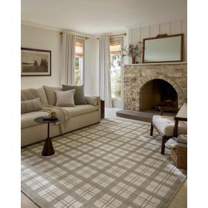 Loloi Magnolia Home by Joanna Gaines Ryder Collection RYD-02 Blue/Ivory 7′-9″ x 9′-9″ Area Rug(Sage / Ivory)