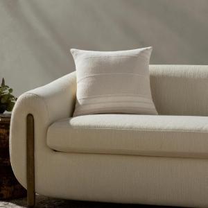 Loloi Magnolia Home by Joanna Gaines Selena Collection PMH0076 Natural/Green 13” x 21” Cover Only Pillow(Natural / Ivory)
