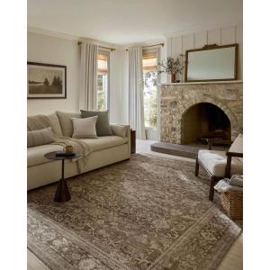 Loloi Magnolia Home by Joanna Gaines Wimberly Collection WYM-01 Earth/Multi 7′-9″ x 9′-9″ Area Rug(Bark / Ivory)