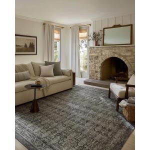 Loloi Magnolia Home by Joanna Gaines Wimberly Collection WYM-01 Earth/Multi 7′-9″ x 9′-9″ Area Rug(Granite / Cream)