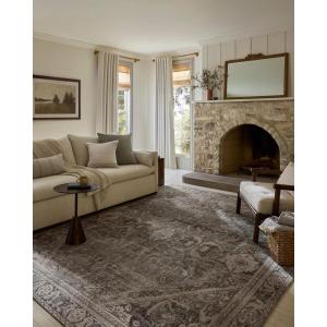Loloi Magnolia Home by Joanna Gaines Wimberly Collection WYM-01 Earth/Multi 7′-9″ x 9′-9″ Area Rug(Ink / Bone)