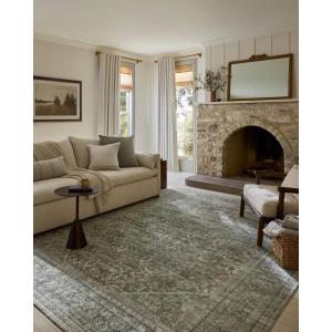 Loloi Magnolia Home by Joanna Gaines Wimberly Collection WYM-01 Earth/Multi 7′-9″ x 9′-9″ Area Rug(Tobacco / Rust)