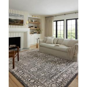 Loloi Odette Collection ODT-03 Ivory/Beige 7′-10″ x 10′ Area Rug(Charcoal / Silver)