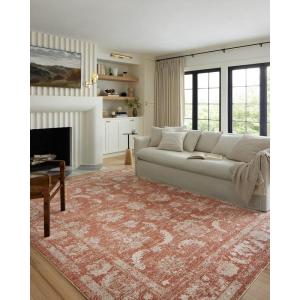 Loloi Odette Collection ODT-03 Ivory/Beige 7′-10″ x 10′ Area Rug(Rust / Ivory)