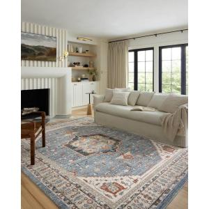 Loloi Odette Collection ODT-03 Ivory/Beige 7′-10″ x 10′ Area Rug(Sky / Multi)