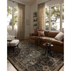 Loloi Percival Collection PCV-06 Moss/Natural 5′-0″ x 7′-6″ Area Rug(Denim /Granite)
