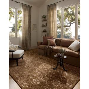 Loloi Percival Collection PCV-06 Moss/Natural 5′-0″ x 7′-6″ Area Rug(Mocha / Sand)