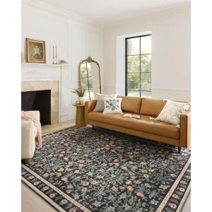 Loloi Rifle Paper Co. Eden Collection EDE-02 Mughal Garden Black 7′-6″ x 9′-6″ Area Rug feat. CloudPile™(Mughal Garden Black)