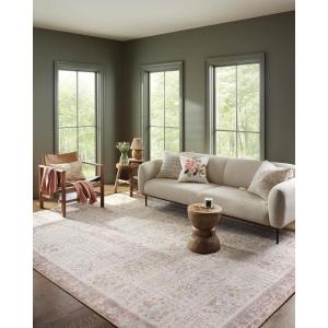 Loloi Rifle Paper Co. Maison Collection MAO-07 Khaki 7′-6″ x 9′-6″, .19″ Pile Height, Area Rug(Cream)