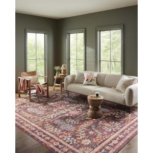 Loloi Rifle Paper Co. Maison Collection MAO-07 Khaki 7′-6″ x 9′-6″, .19″ Pile Height, Area Rug(Red)