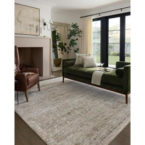 Loloi Tabitha Collection TAI-02 Taupe/Pebble 9′-6″ x 13′ Area Rug(Ivory / Khaki)