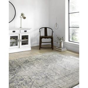 Loloi Teagan Collection TEA-01 Natural/Lt. Grey 7′-11″ x 10′-6″ Area Rug, Large, Soft Neutral Rug, High-Traffic for Living Room, Bedroom, Home Office, Dining Area(Sky / Natural)