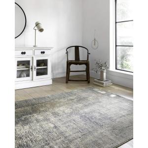 Loloi Teagan Collection TEA-01 Natural/Lt. Grey 7′-11″ x 10′-6″ Area Rug, Large, Soft Neutral Rug, High-Traffic for Living Room, Bedroom, Home Office, Dining Area(Denim / Slate)