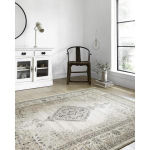 Loloi Teagan Collection TEA-01 Natural/Lt. Grey 7′-11″ x 10′-6″ Area Rug, Large, Soft Neutral Rug, High-Traffic for Living Room, Bedroom, Home Office, Dining Area(Oatmeal / Ivory)