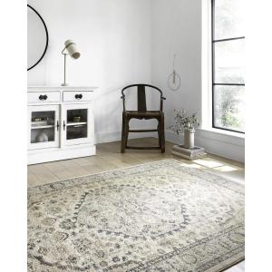 Loloi Teagan Collection TEA-01 Natural/Lt. Grey 7′-11″ x 10′-6″ Area Rug, Large, Soft Neutral Rug, High-Traffic for Living Room, Bedroom, Home Office, Dining Area(Natural / Lt. Grey)