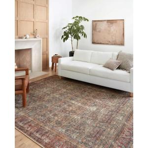 Loloi Wynter Collection WYN-02 Auburn/Multi 8′-6″ x 11′-6″ Area Rug, .13″ Thick, Area Rug, Soft, Durable, Printed, Vintage Inspired, Low Pile, Non-Shedding, Easy Clean, Living Room Rug(Onyx / Multi)