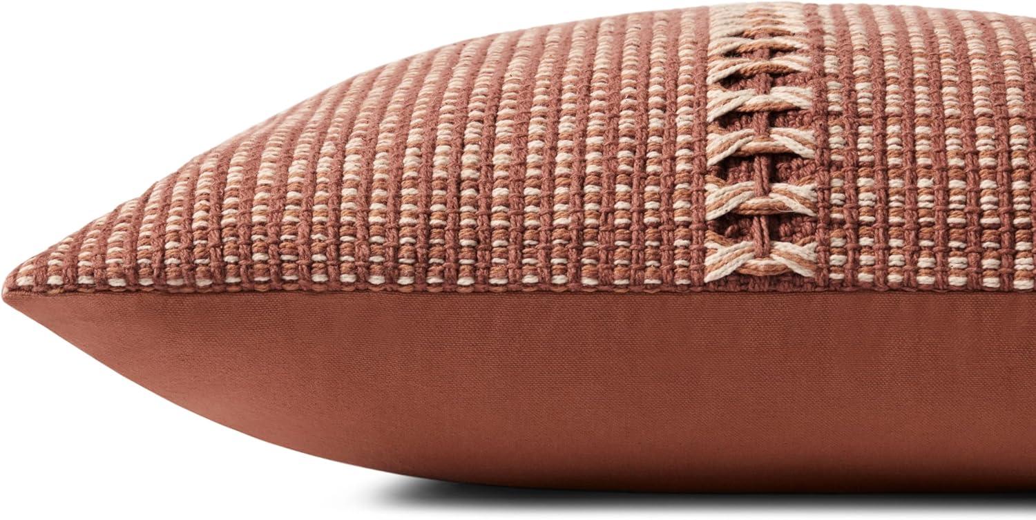 imageLoloi Chris Loves Julia Harvey Collection PCJ0018 RustMulti 18 x 18 Cover wDown Pillow