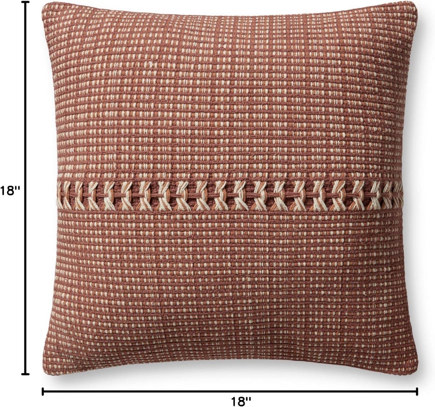 imageLoloi Chris Loves Julia Harvey Collection PCJ0018 RustMulti 18 x 18 Cover wDown Pillow