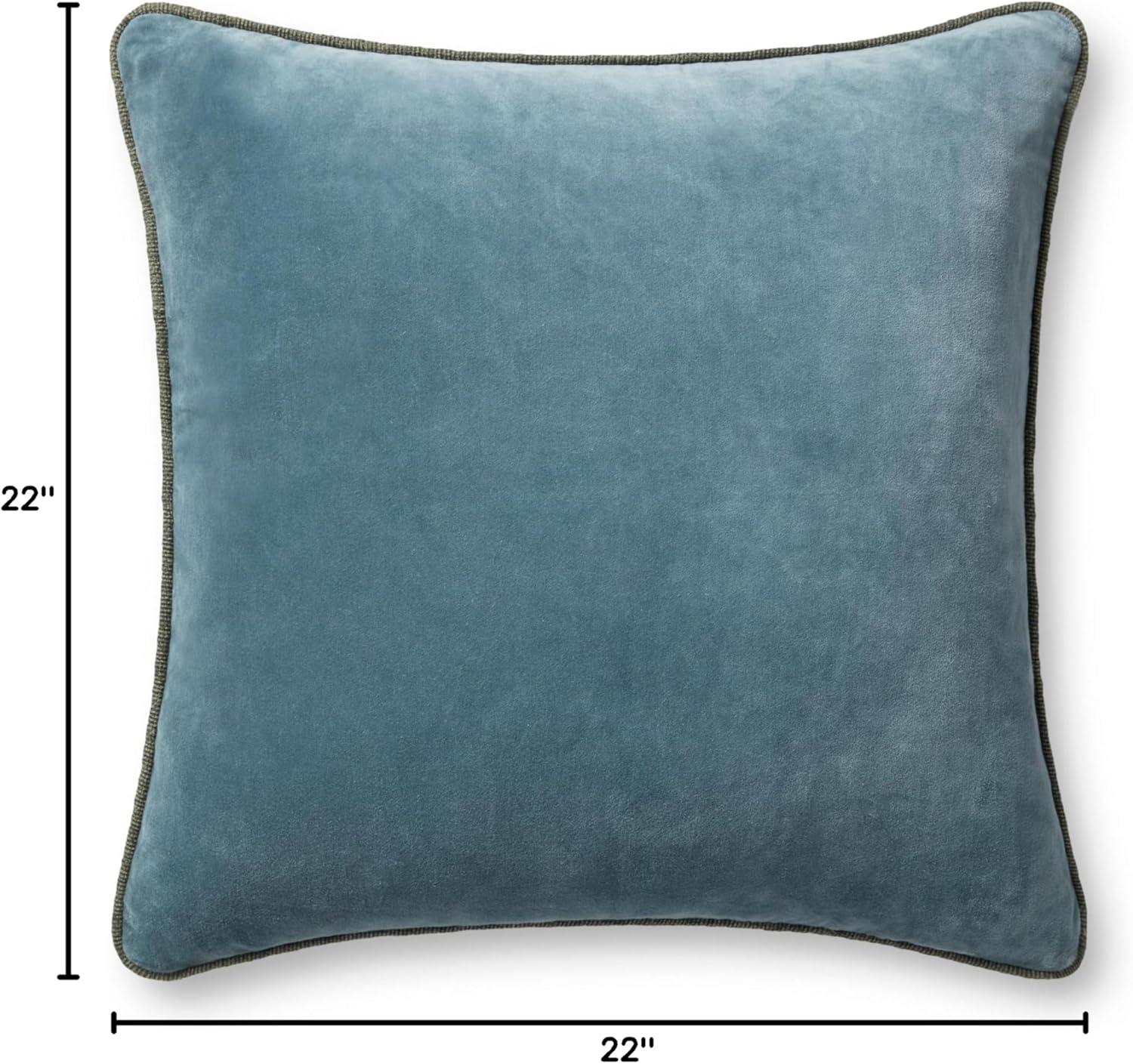 imageLoloi Chris Loves Julia Liza Collection PCJ0020 Blue 22 x 22 Cover Only Pillow