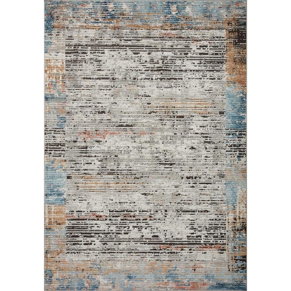 imageLoloi Bianca Collection BIA08 PebbleMulti 53quot x 76quot Area RugAsh  Multi