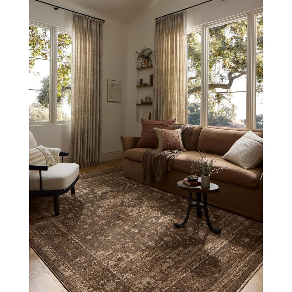 imageLoloi Haywood Collection HYD02 PebbleCharcoal 710quot x 10 Area RugCharcoal Mocha