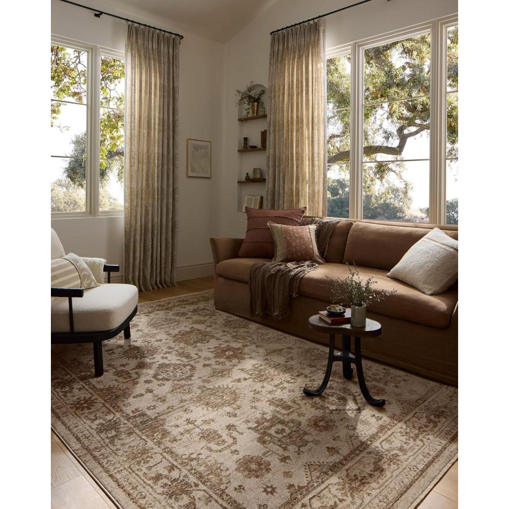 imageLoloi Haywood Collection HYD02 PebbleCharcoal 710quot x 10 Area RugIvory Taupe