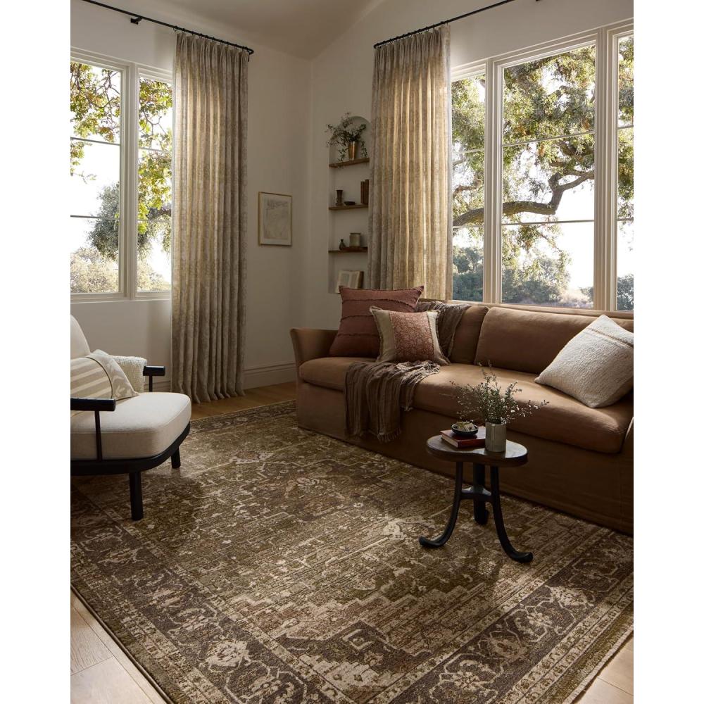 imageLoloi Haywood Collection HYD02 PebbleCharcoal 710quot x 10 Area RugMoss Charcoal