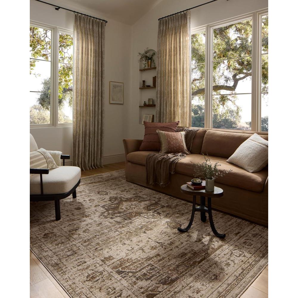 imageLoloi Haywood Collection HYD02 PebbleCharcoal 710quot x 10 Area RugNatural Bark