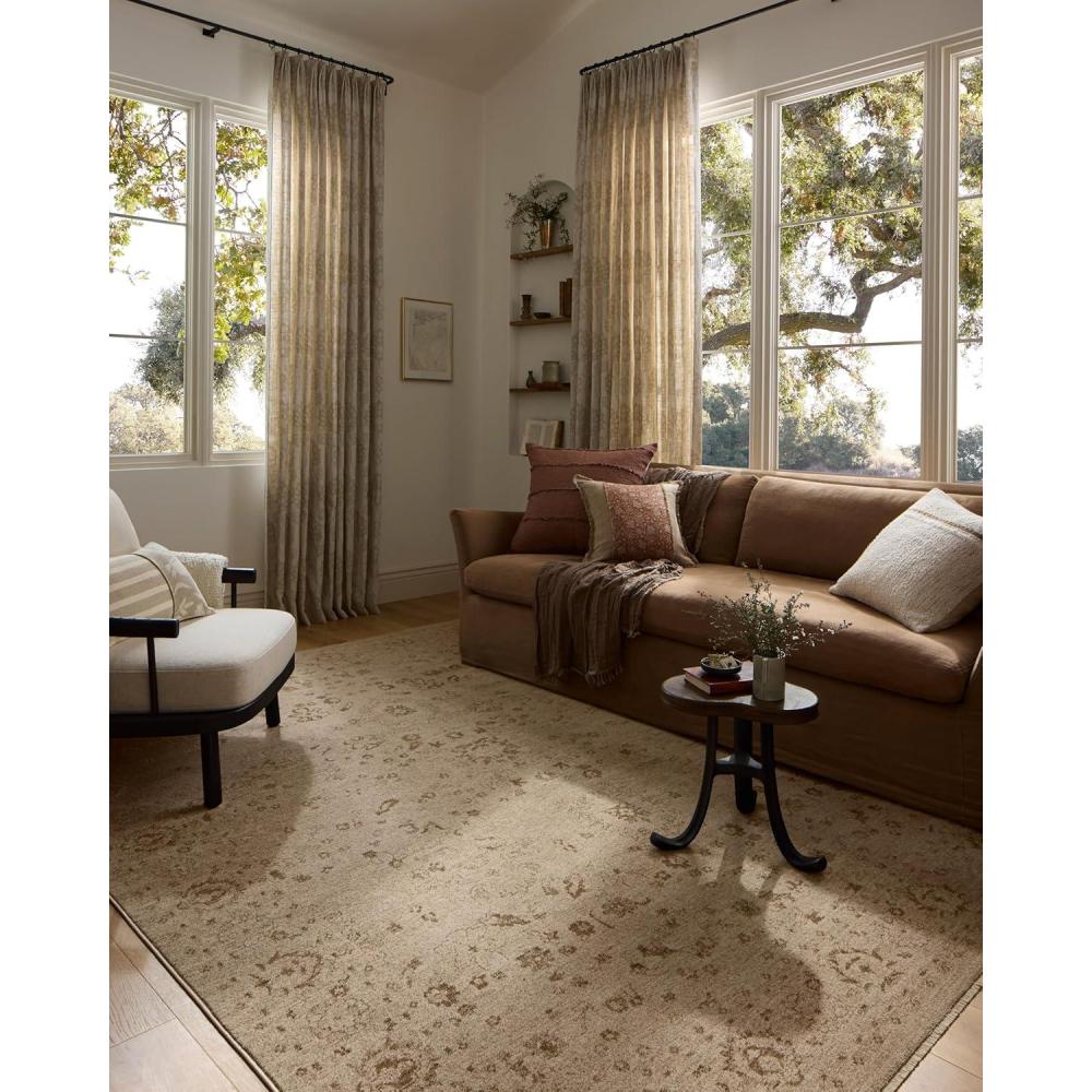 imageLoloi Haywood Collection HYD02 PebbleCharcoal 710quot x 10 Area RugSand  Natural