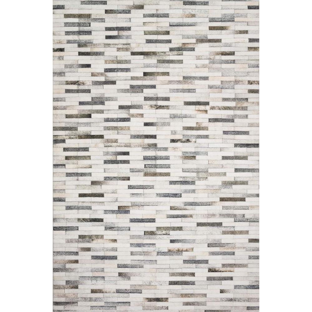 imageLoloi Maddox Collection MAD02 GreyMocha 76quot x 96quot Area RugIvory Grey