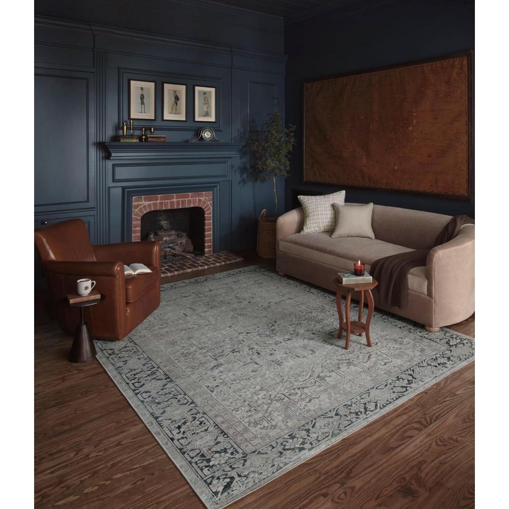 imageLoloi Magnolia Home by Joanna Gaines Lenna Collection LEA05 DenimSand 20quot x 50quot Accent RugNatural  Denim